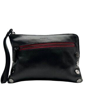 Hammit Black Leather Nash Crossbody Wristlet